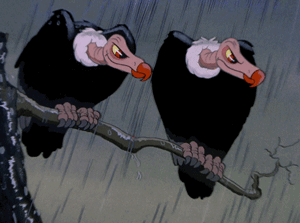 Gif animé vautours perchés